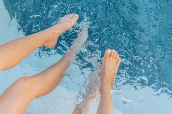 Feet Splash In Pool