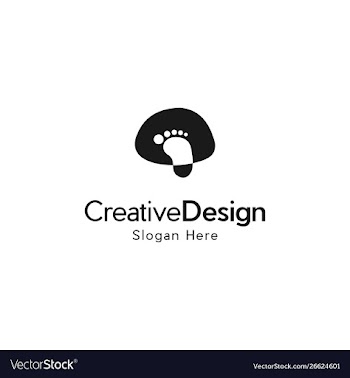 Feet stone therapist logo design vector image