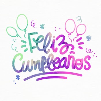 Feliz cumplea&ntilde;os lettering with balloons Free Vector
