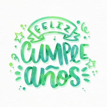 Feliz cumplea&ntilde;os lettering with ribbon and stars Free Vector