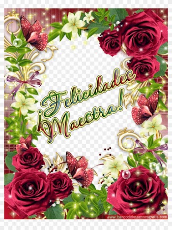 Feliz Día Del Maestro Y La Maestra - Frame Roses