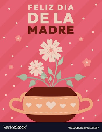 feliz dia de la madre greeting card design