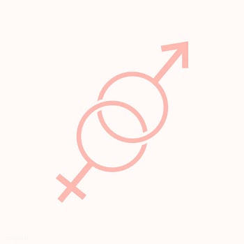 Female and male symbols overlapping graphic i.. | Free stock vector - 444685