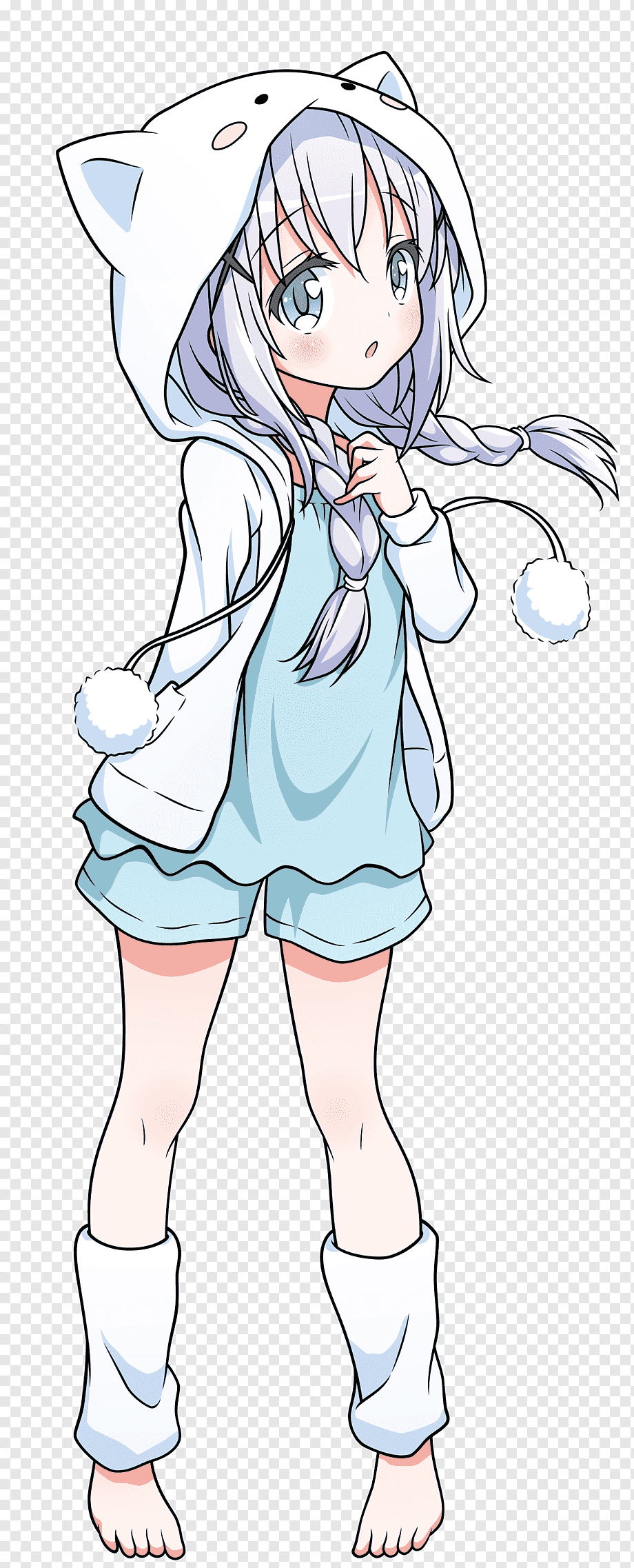 female anime character, Anime Drawing Chibi Kavaii Manga, cute little girl, white, child, face png