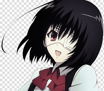 , female anime character wearing eye patch transparent background PNG clipart