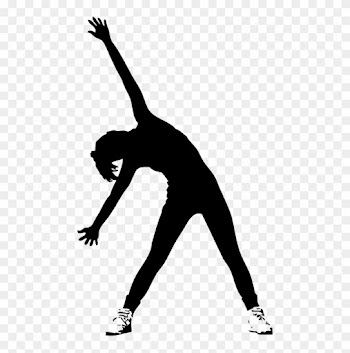 Female Athlete Silhouette Clipart - Silhouettes Of People Exercising