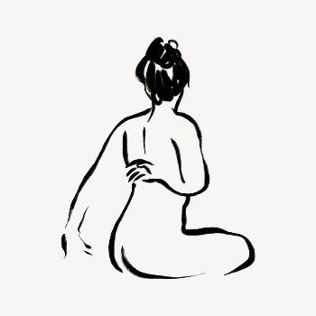 Female body collage element, drawing | Free Photo - rawpixel