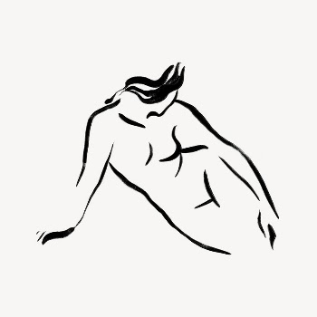 Female body collage element, drawing | Free Photo - rawpixel