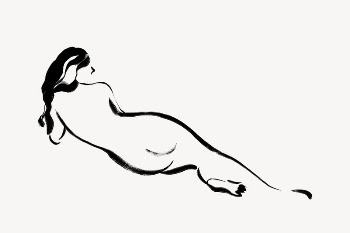 Female body collage element, drawing | Free Photo - rawpixel