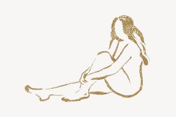 Female body collage element, gold | Free Photo - rawpixel
