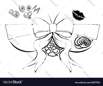 Female bust with gift bow vector image