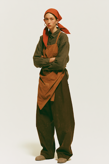 Female Ceramic Artist in Fashionable Work Attire