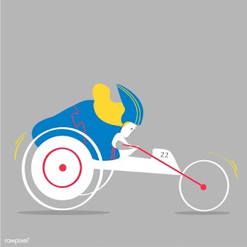 Female character handbiking illustration | Free stock vector - 456570
