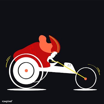 Female character handbiking illustration | Free stock vector - 456588