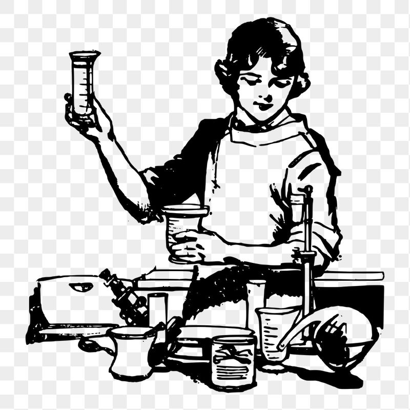 Female chemist png sticker, vintage | Free PNG - rawpixel