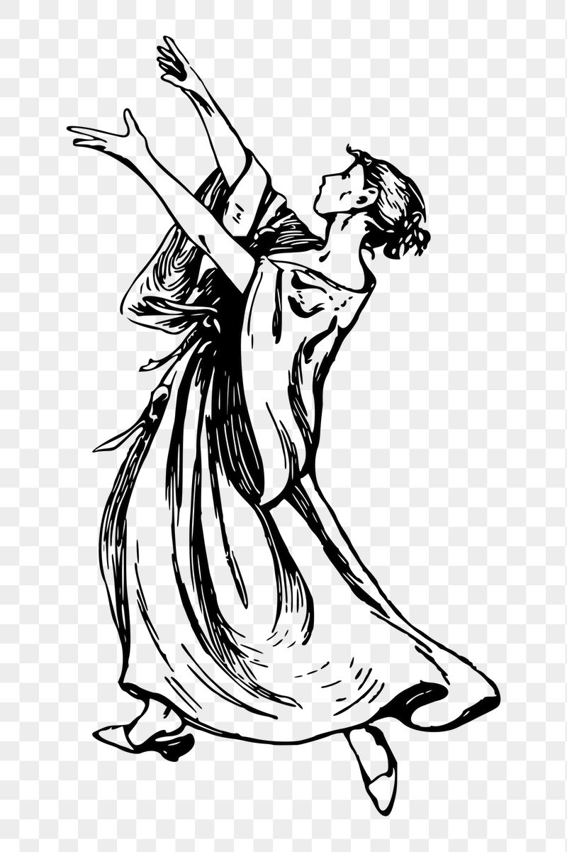 Female dancer png sticker illustration, | Free PNG - rawpixel