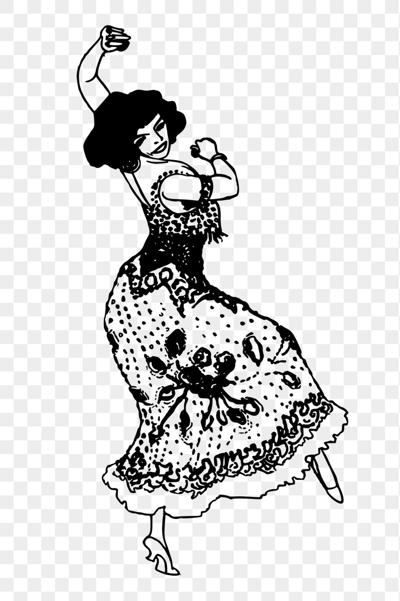 Female dancer png sticker, vintage | Free PNG - rawpixel