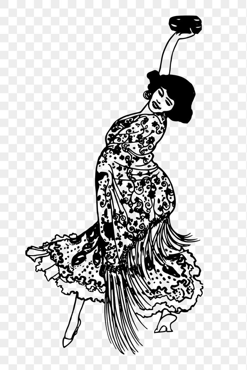 Female dancer png sticker, vintage | Free PNG - rawpixel