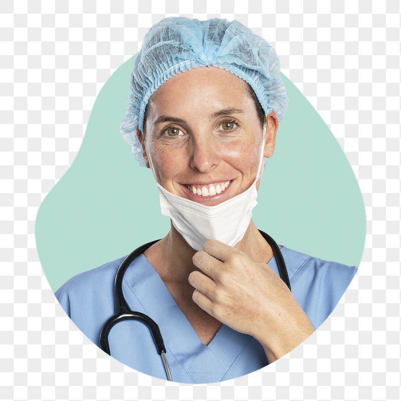 Female doctor png badge sticker, | Free PNG - rawpixel