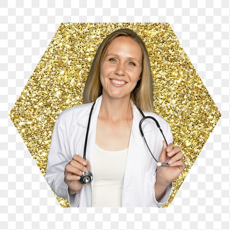 Female doctor png badge sticker, | Free PNG - rawpixel