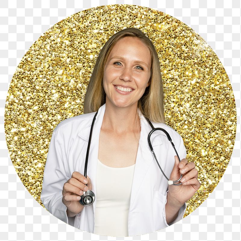 Female doctor png badge sticker, | Free PNG - rawpixel