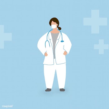 Female doctor wearing a face mask to prevent coronavirus infection cha.. | Free  vector - 2303064
