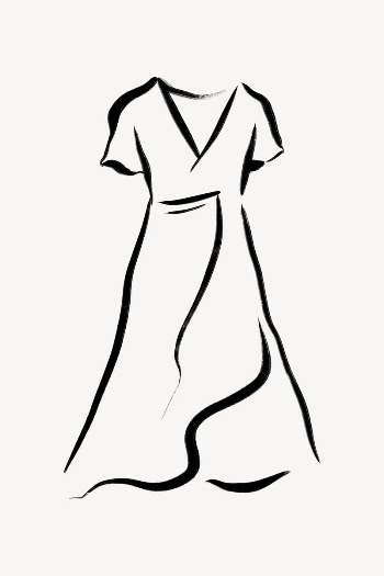 Female dress collage element, drawing | Free Photo - rawpixel