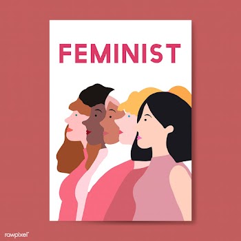 Female feminists standing together vector | Free stock vector - 524202