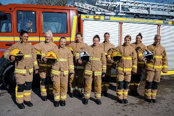 Female firefighters team, March 6, | Free Photo - rawpixel