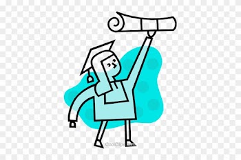 Female Graduate Raising Diploma Royalty Free Vector - Female Graduate Raising Diploma Royalty Free Vector