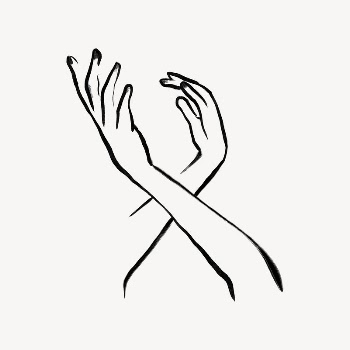 Female hands collage element, drawing | Free Photo - rawpixel