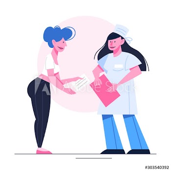 Female having a consultation with doctor