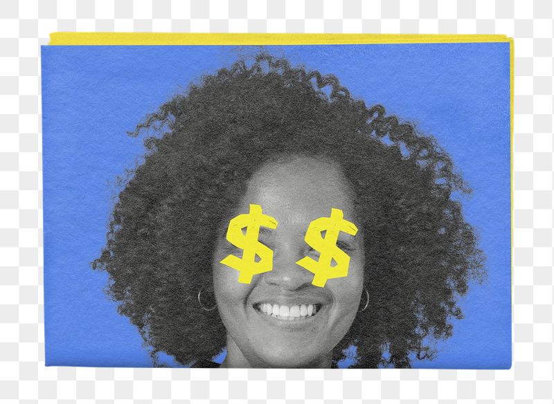 Female investor png newspaper sticker, | Free PNG - rawpixel