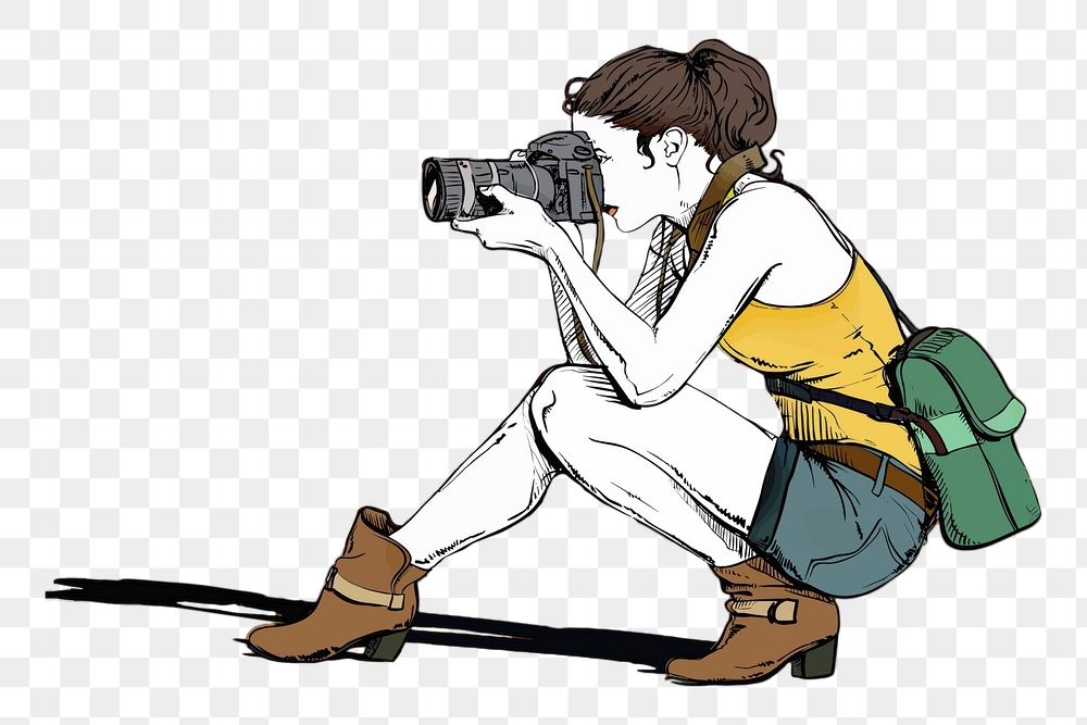 Female photographer png sticker, hobby | Free PNG - rawpixel