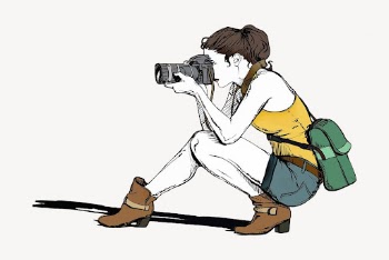 Female photographer sticker, hobby illustration | Free Vector - rawpixel