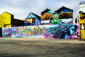 Female Portrait Mural Painting on Concrete Wall