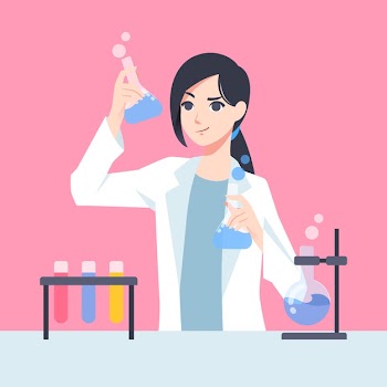 Female scientist Free Vector