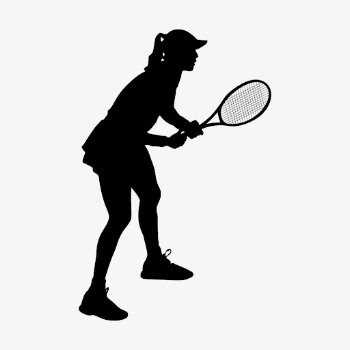 Female tennis player silhouette clipart, | Free Vector - rawpixel