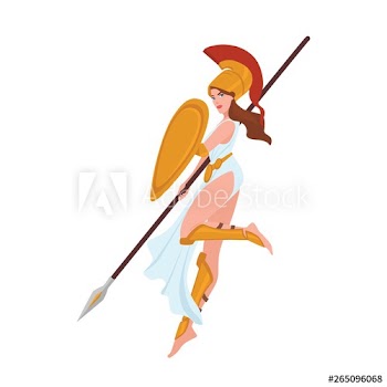 Female warrior, Greek goddess, Amazon or gladiator