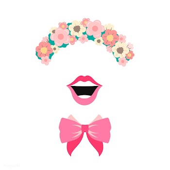 Female wedding photo booth props vector | Free stock vector - 537571
