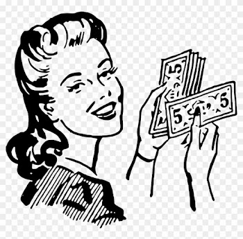 Female With Money Clip Art At Clker - Vintage Money Clip Art