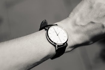 Female wristwatch in black and white
