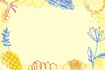 Feminine abstract doodle frame, pastel | Free Vector - rawpixel