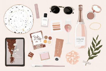 Feminine aesthetic sticker, pink essentials | Free PSD Illustration - rawpixel