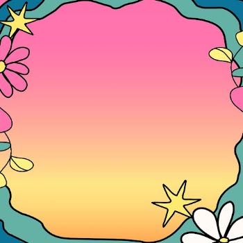 Feminine colorful frame, doodle flowers | Free Vector - rawpixel