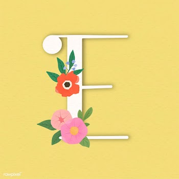 Feminine floral letter E | Free stock vector - 1200780