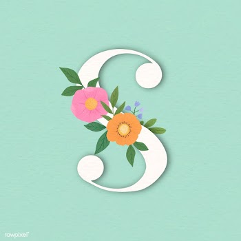 Feminine floral letter S | Free stock vector - 1200854
