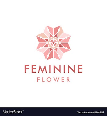 feminine flower logo pattern symbol design