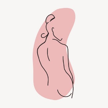 Feminine line art, illustration vector. | Free Vector - rawpixel