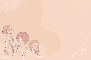 Feminine line art on a beige background vector | Free  vector - 2336592
